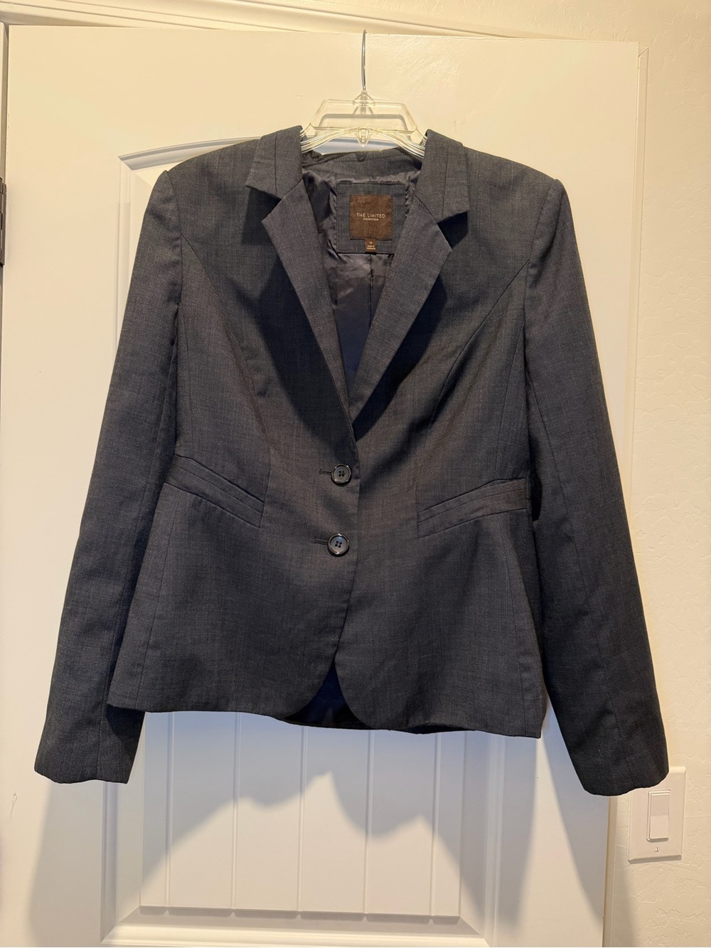 The Limited Collection Gray 2-Button Blazer Fitted Career Jacket Women's Size 10